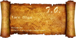 Tarr Olga névjegykártya